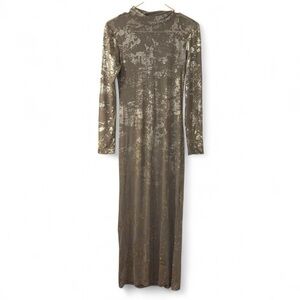 Y2K Metallic Long Sleeve Dress